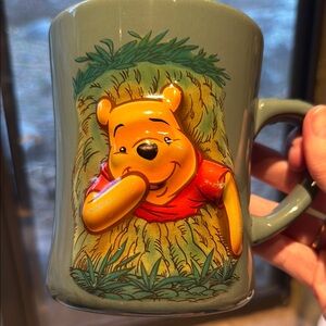 Vintage Disney Winnie the Pooh green mug